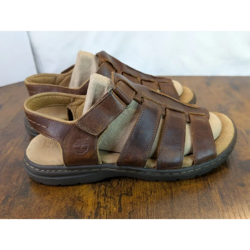 Timberland Altamont 2.0 Fisherman Sandals Men's Size 10 Brown Leather 3759A